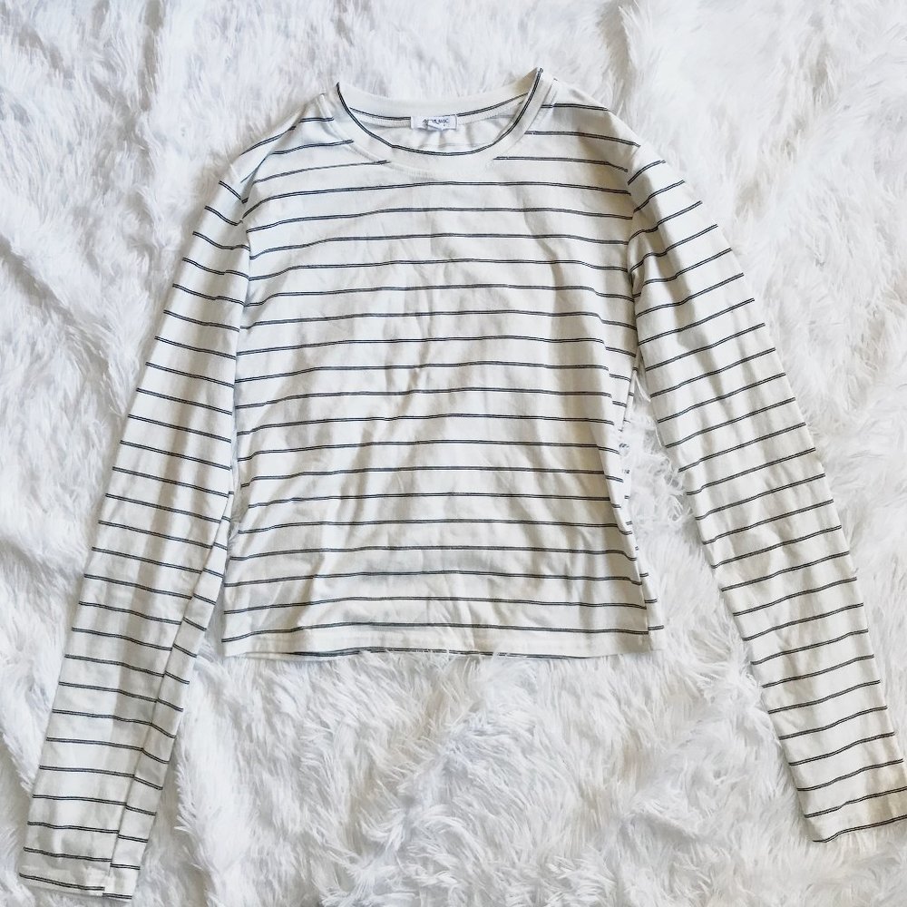 3 for 20$ // White Striped Sailor Style Top